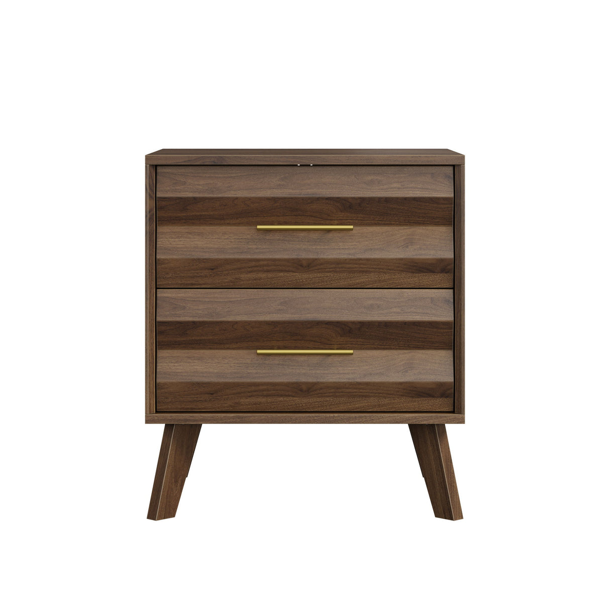 Medieval Double Drawer Bedside Table