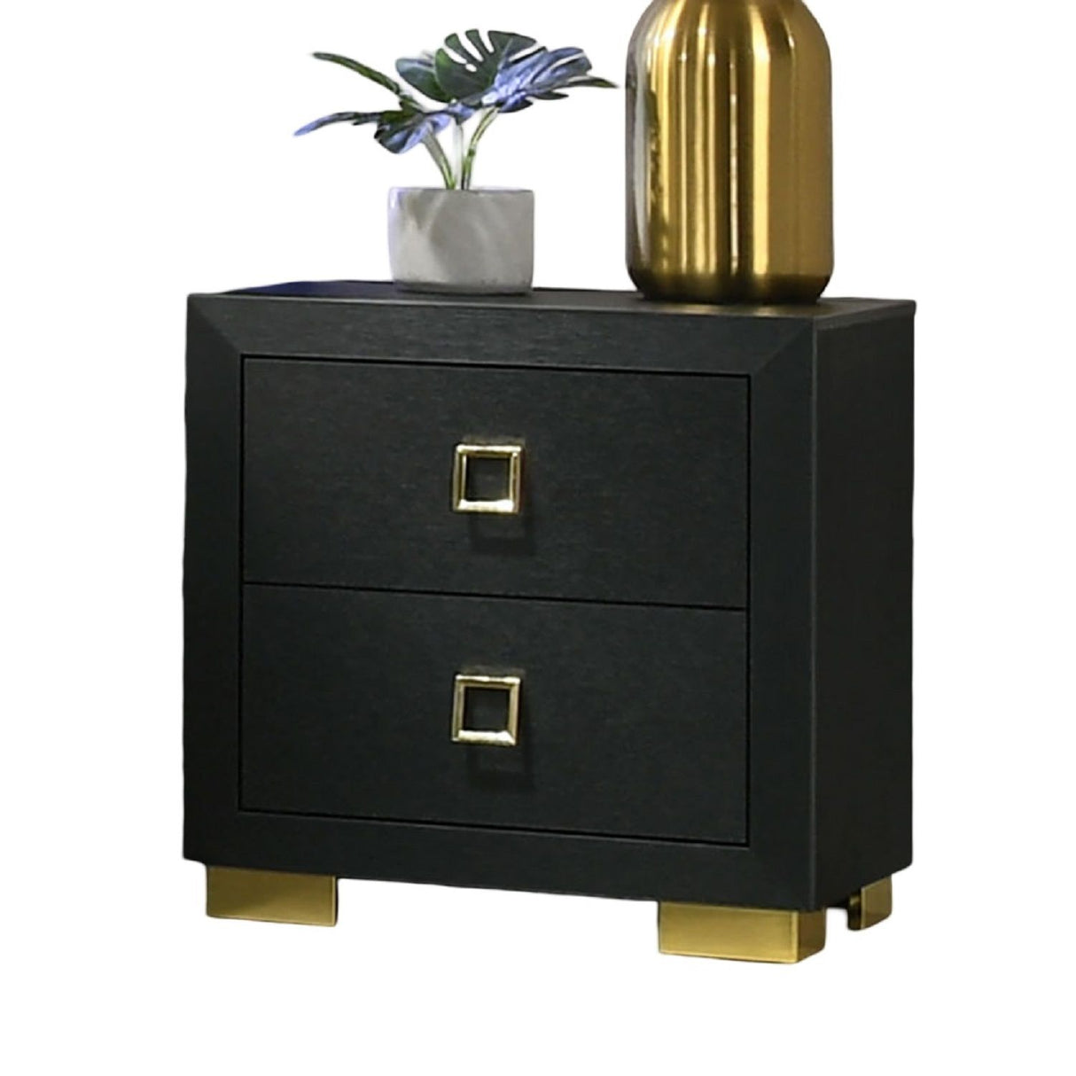 Nightstand, Bedside Table - Black