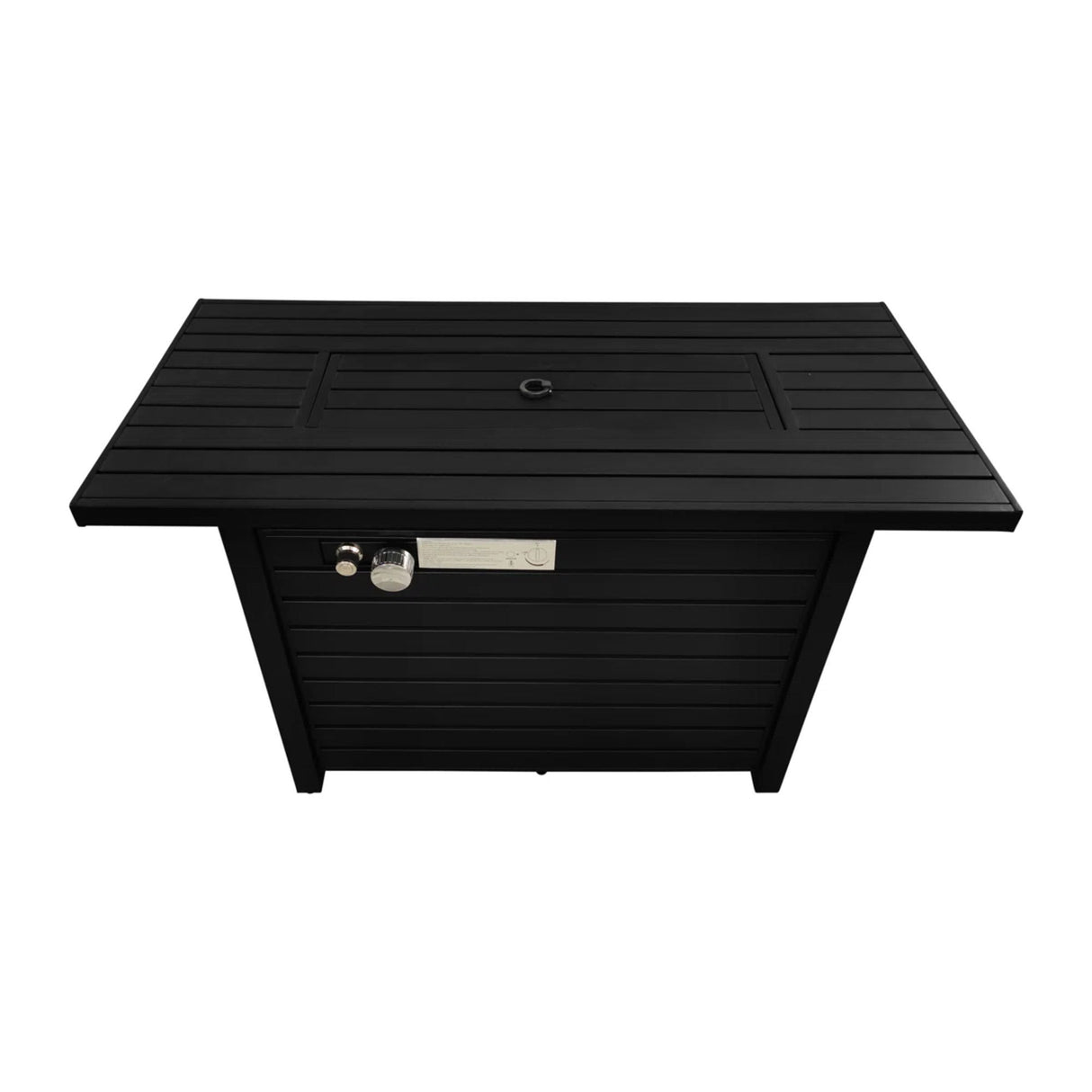 Outdoor Fire Pit Table Garden Heater Dual Fuel Steel 42x25in