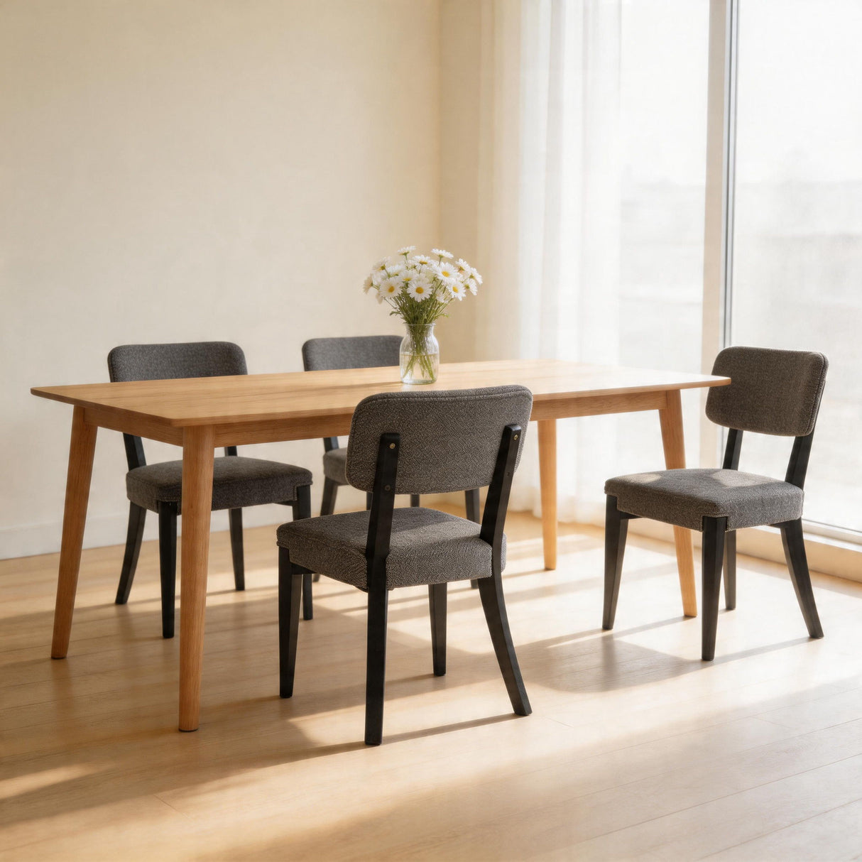 Contemporary Armless Dining Chairs (Set of 2)