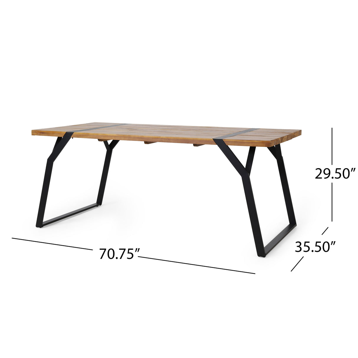 Zora - Dining Table Industrial & Iron Table - Black
