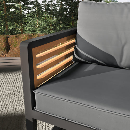 Large Size 4-pieces Outdoor Furniture Sofa for 5 Person Conversation Set