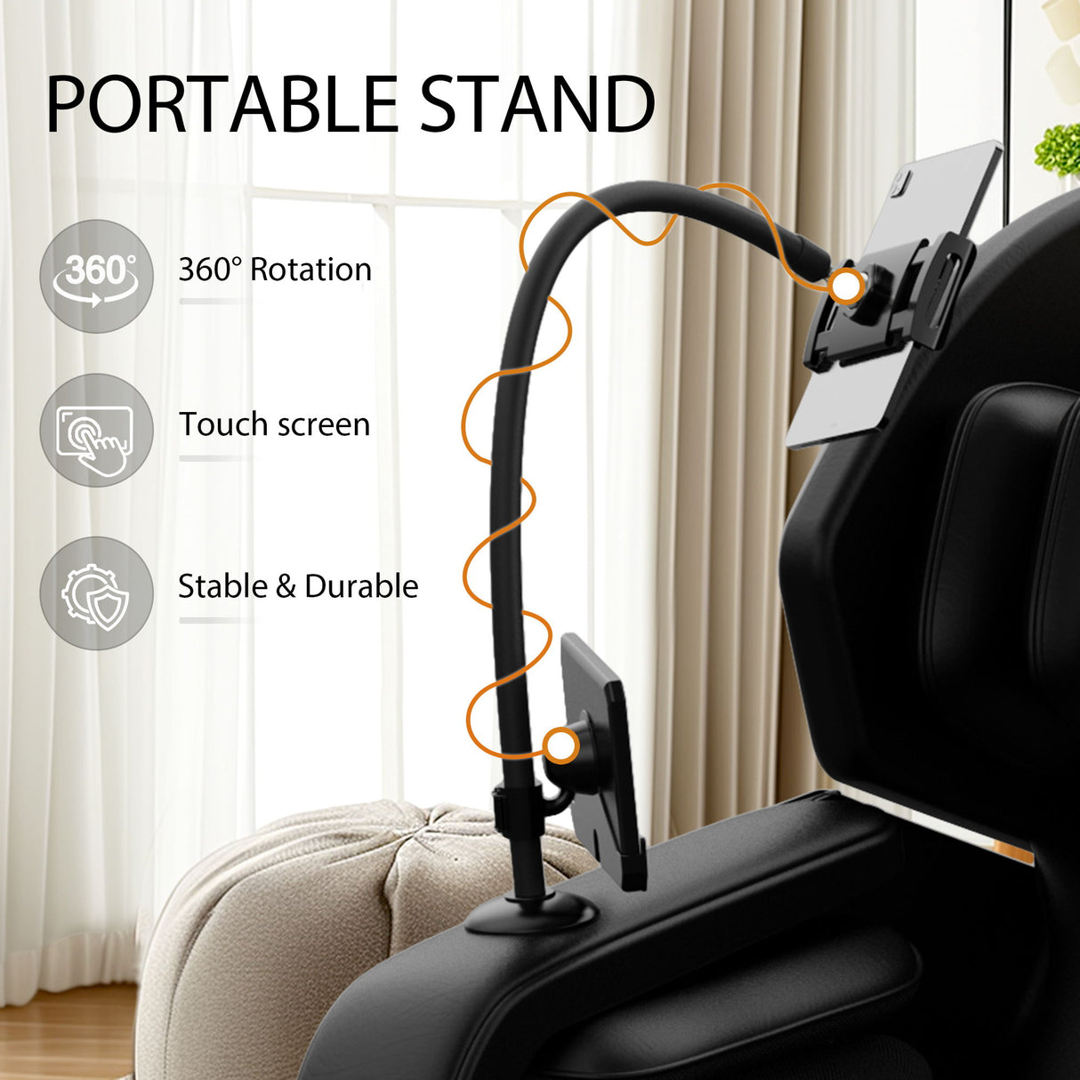 Zero Gravity Massage Chair Recliner, 10 Massage Heads And Full Body Air Pressure - Black