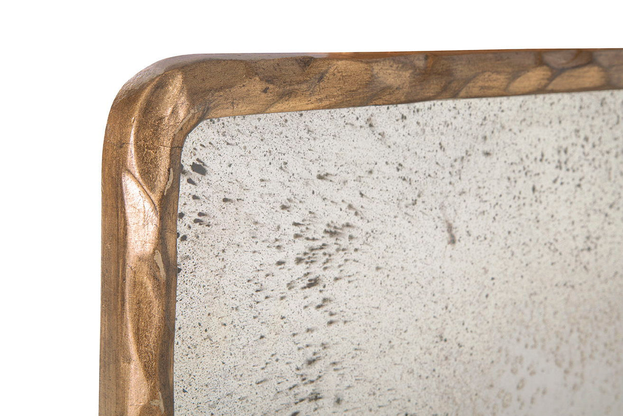 Hammered Edge Mirror - Gold