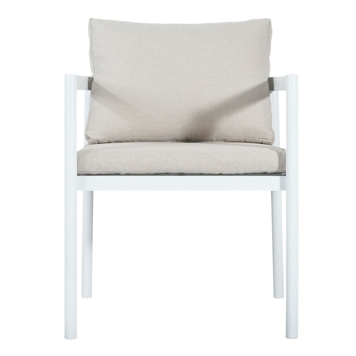 All-Weather Outdoor Dining Chair (Set of 2) - Beige / White