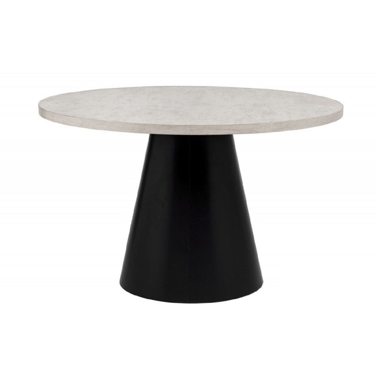 Dining Set With Round Table And 4 Upholstered Chairs - Black / Gray