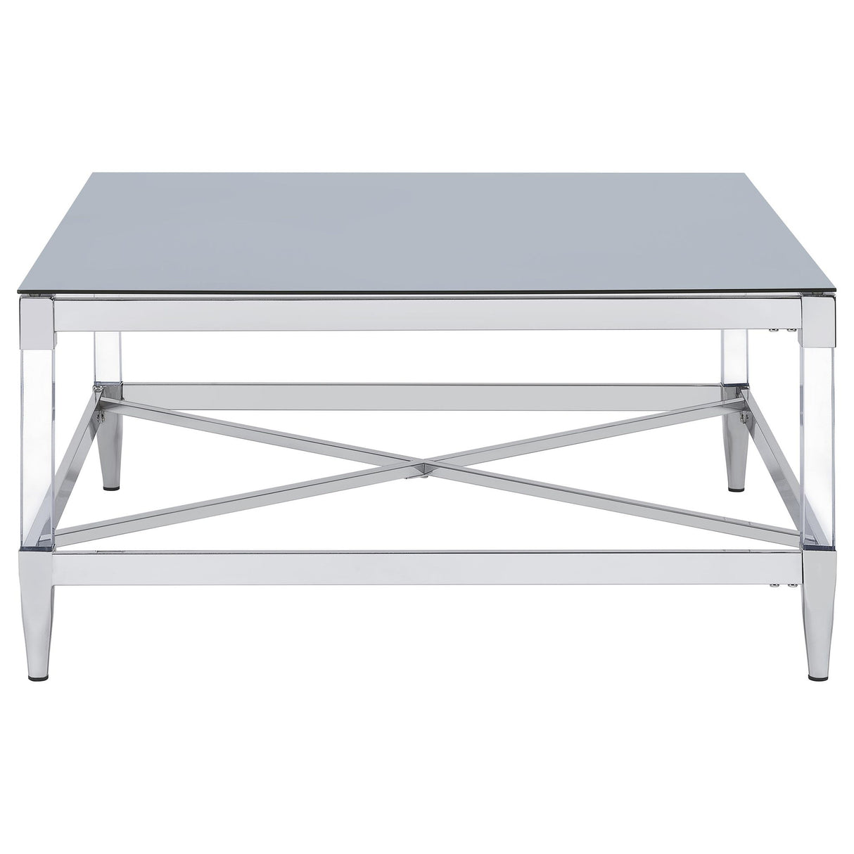 Wallingsford - 2 Piece Square Coffee And End Table Set - Chrome