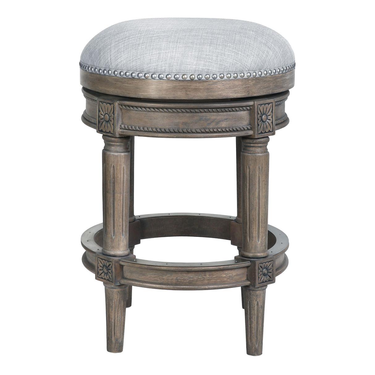 Rustic Elegance Backless Swivel Stool