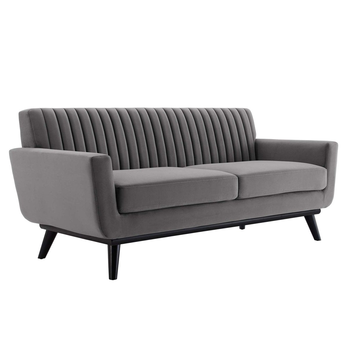 79 - Inch Engage Performance Velvet Channel Tufted Loveseat - Loveseats available at Alpine Outlets in Denver