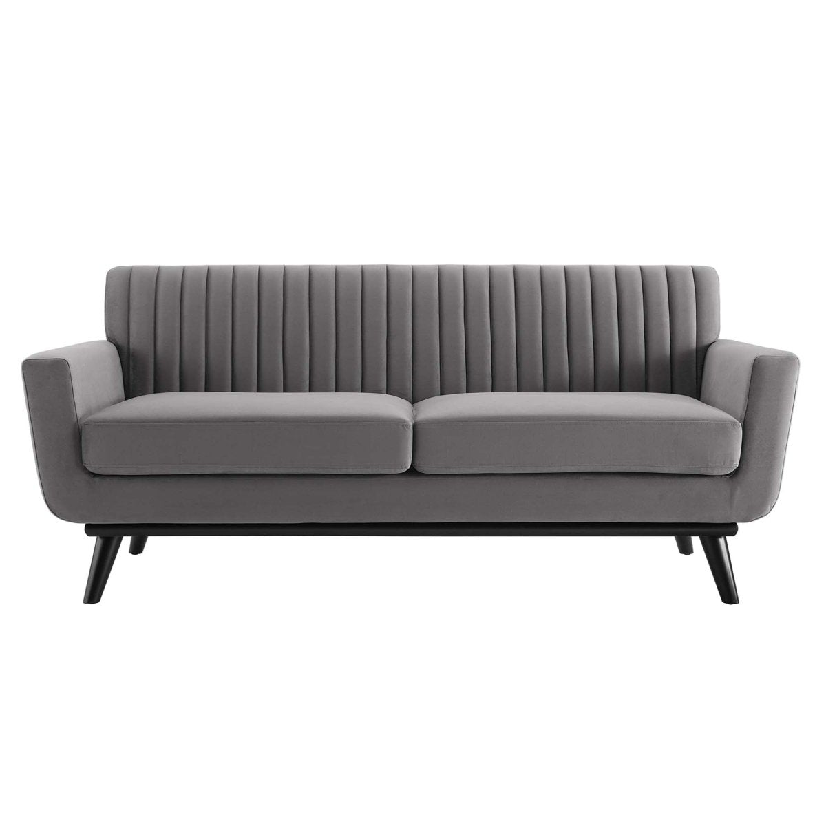 79 - Inch Engage Performance Velvet Channel Tufted Loveseat - Loveseats available at Alpine Outlets in Denver