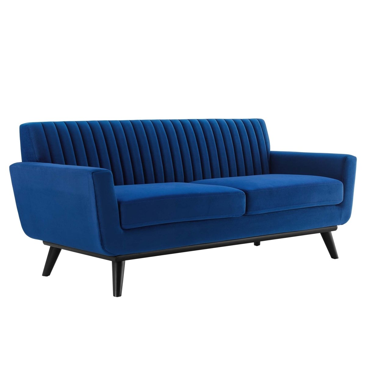 79 - Inch Engage Performance Velvet Channel Tufted Loveseat - Loveseats available at Alpine Outlets in Denver