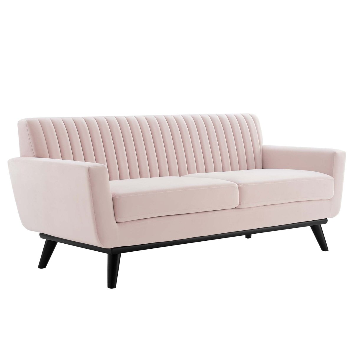 79 - Inch Engage Performance Velvet Channel Tufted Loveseat - Loveseats available at Alpine Outlets in Denver