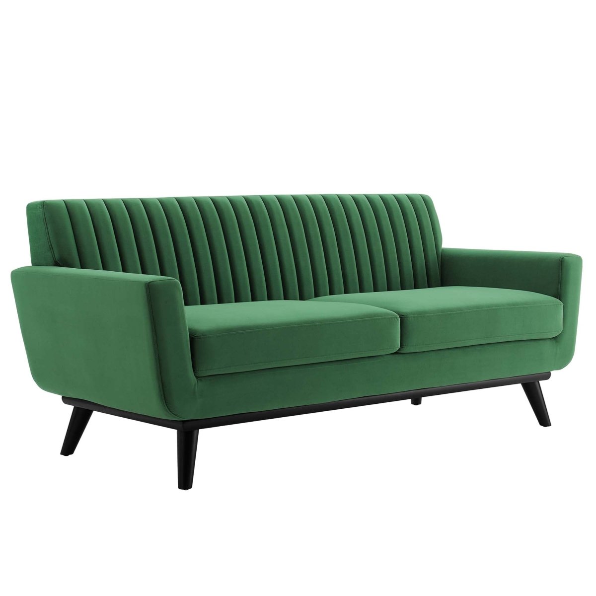 79 - Inch Engage Performance Velvet Channel Tufted Loveseat - Loveseats available at Alpine Outlets in Denver