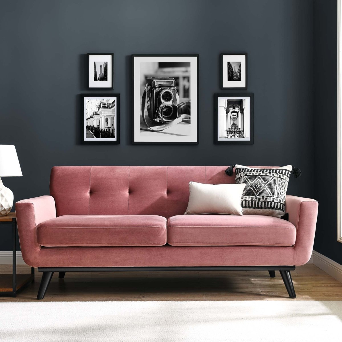 79 Inch Mid - Century Modern Performance Velvet Loveseat - Loveseats available at Alpine Outlets in Denver