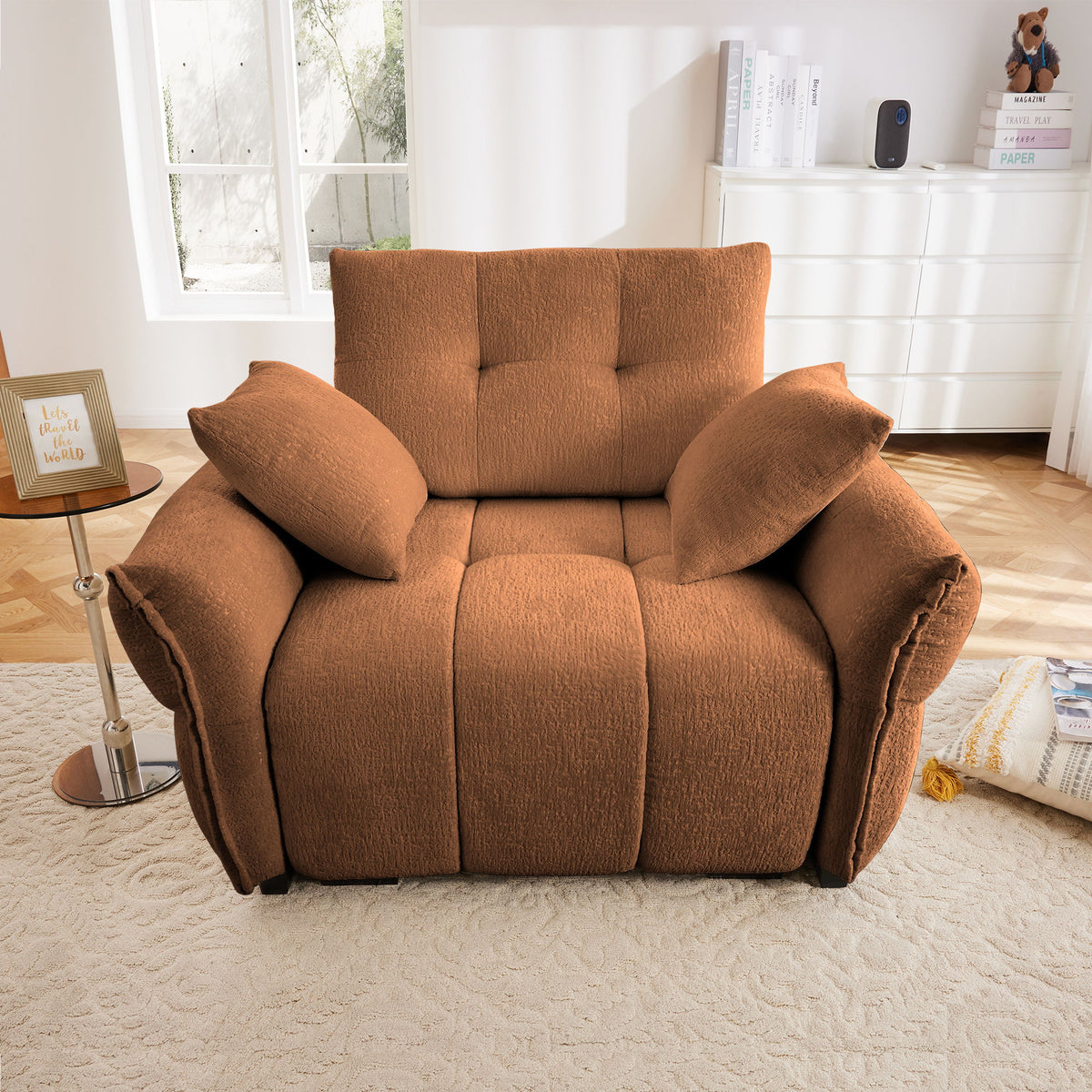 Modern Ergonomic Single Seater Sofa With High Resilience Cushions