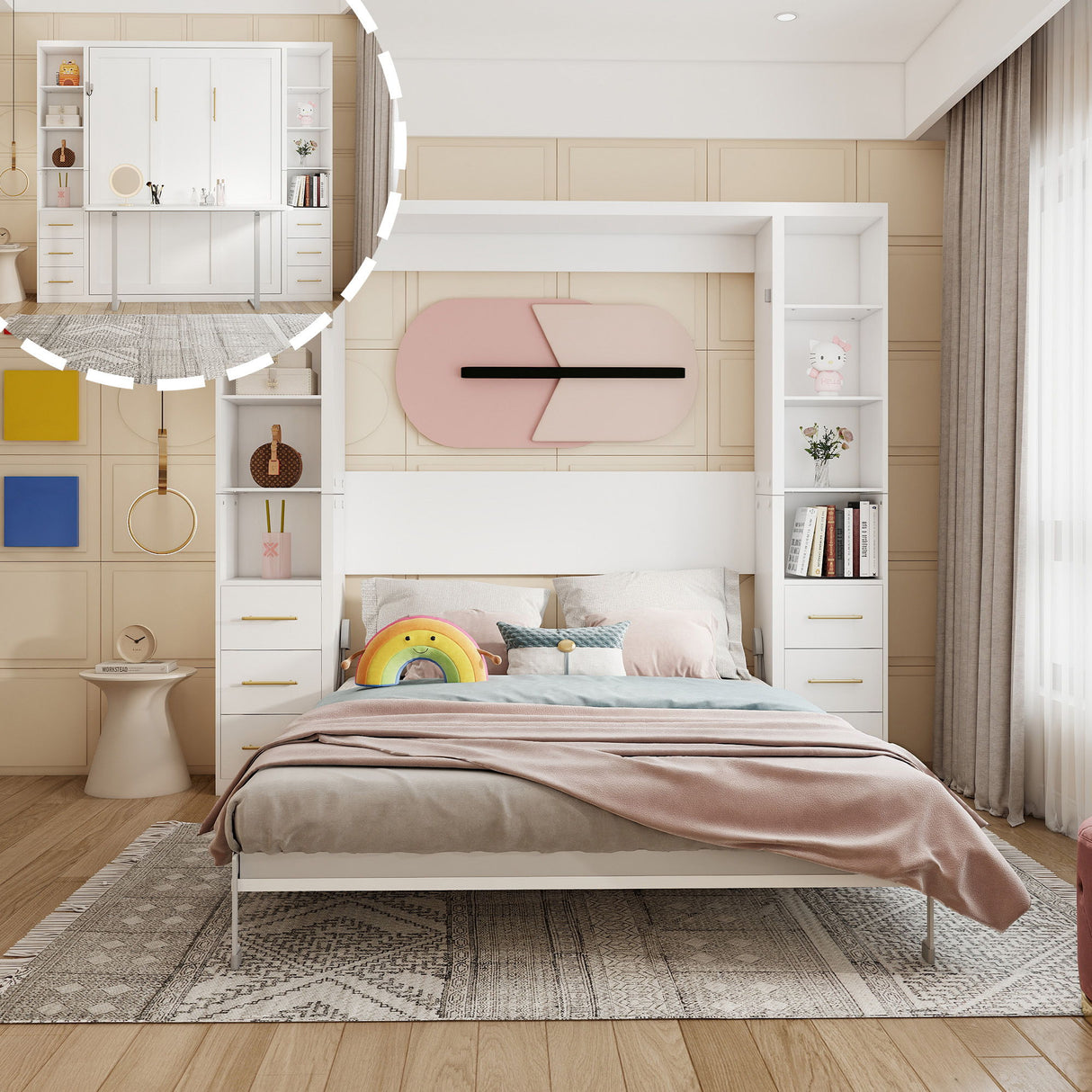 Multifunctional Vertical Murphy Wall Bed