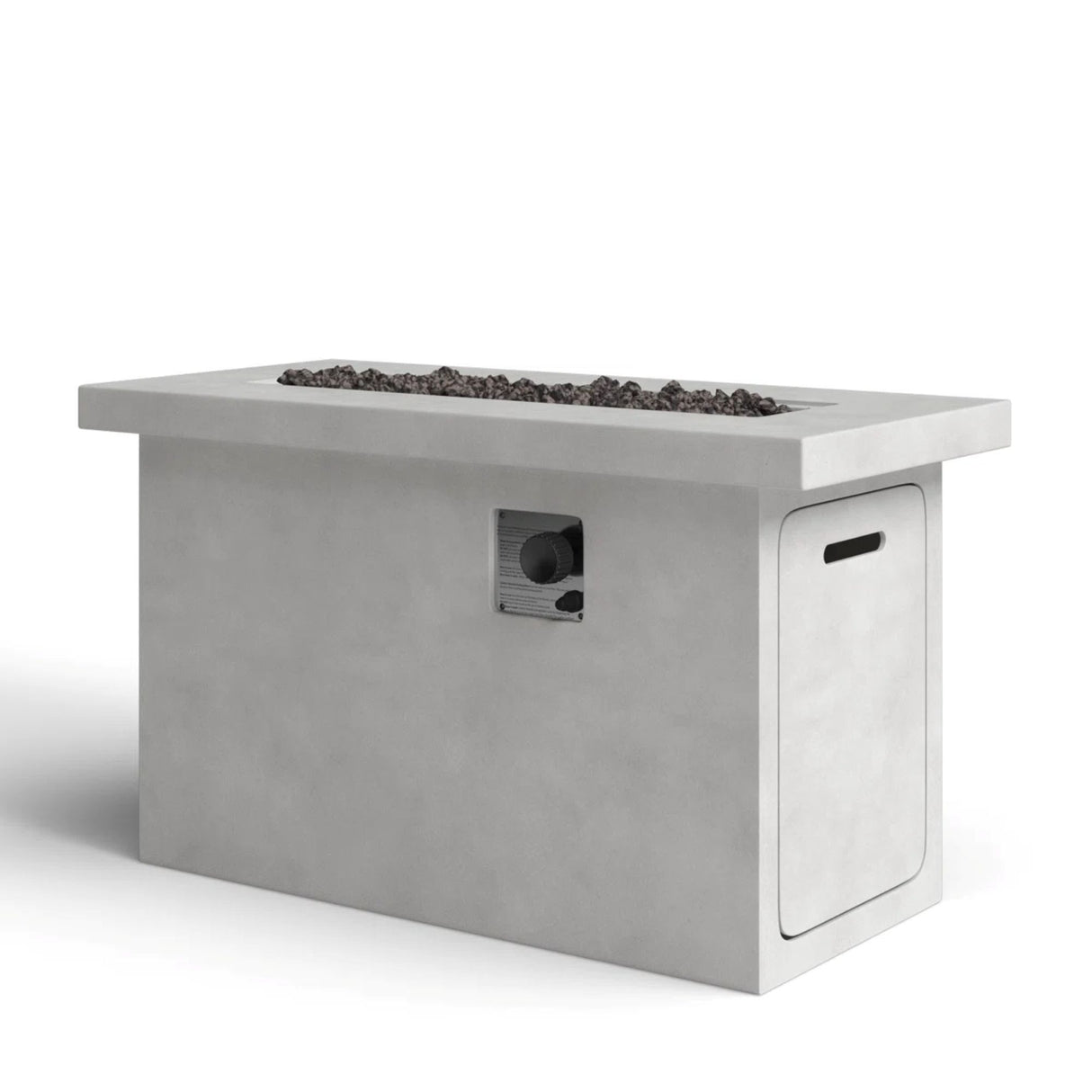 Propane Gas Fire Pit Table Outdoor Heater Reinforced Cement 42x24in