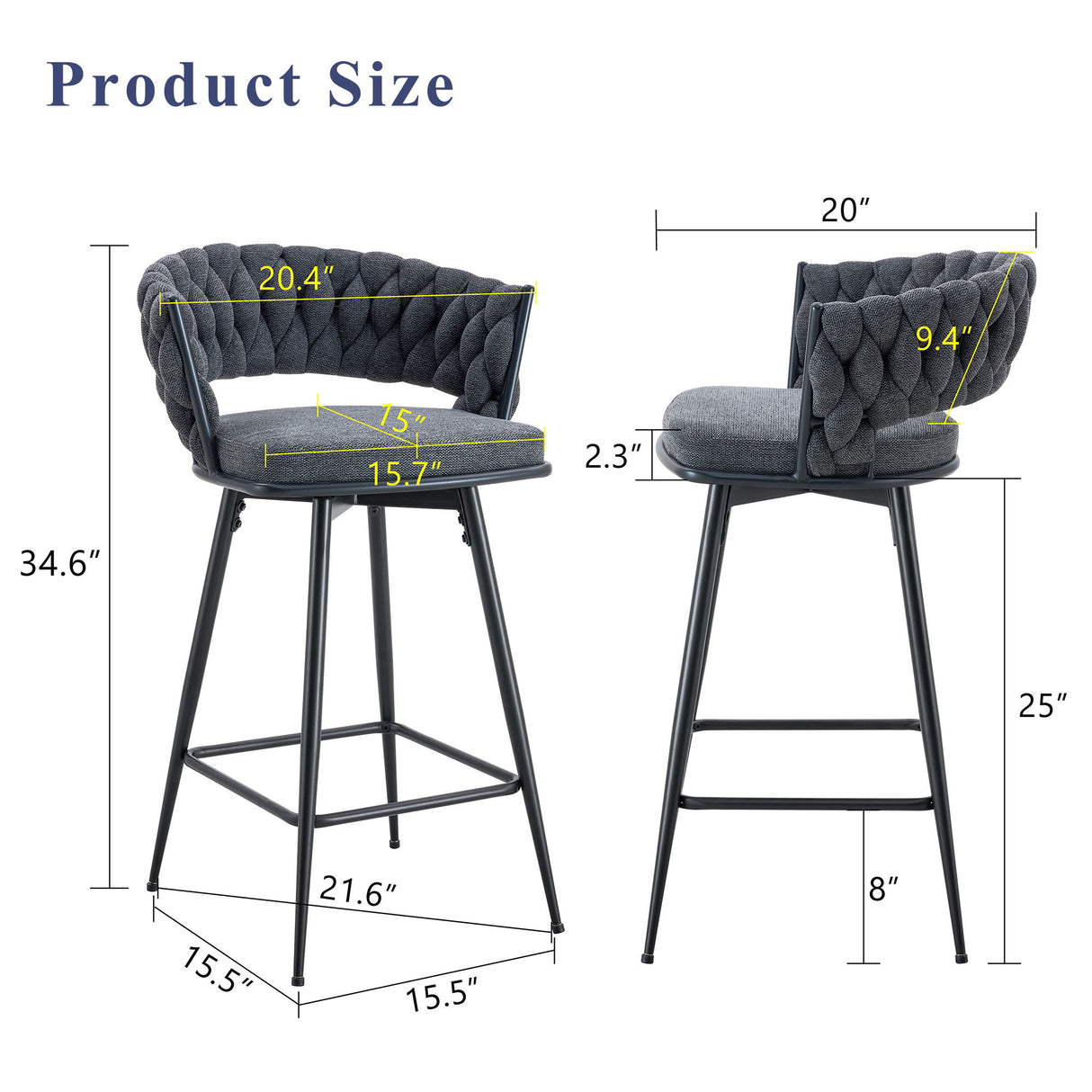 Modern Swivel Chair For Bar High Tables