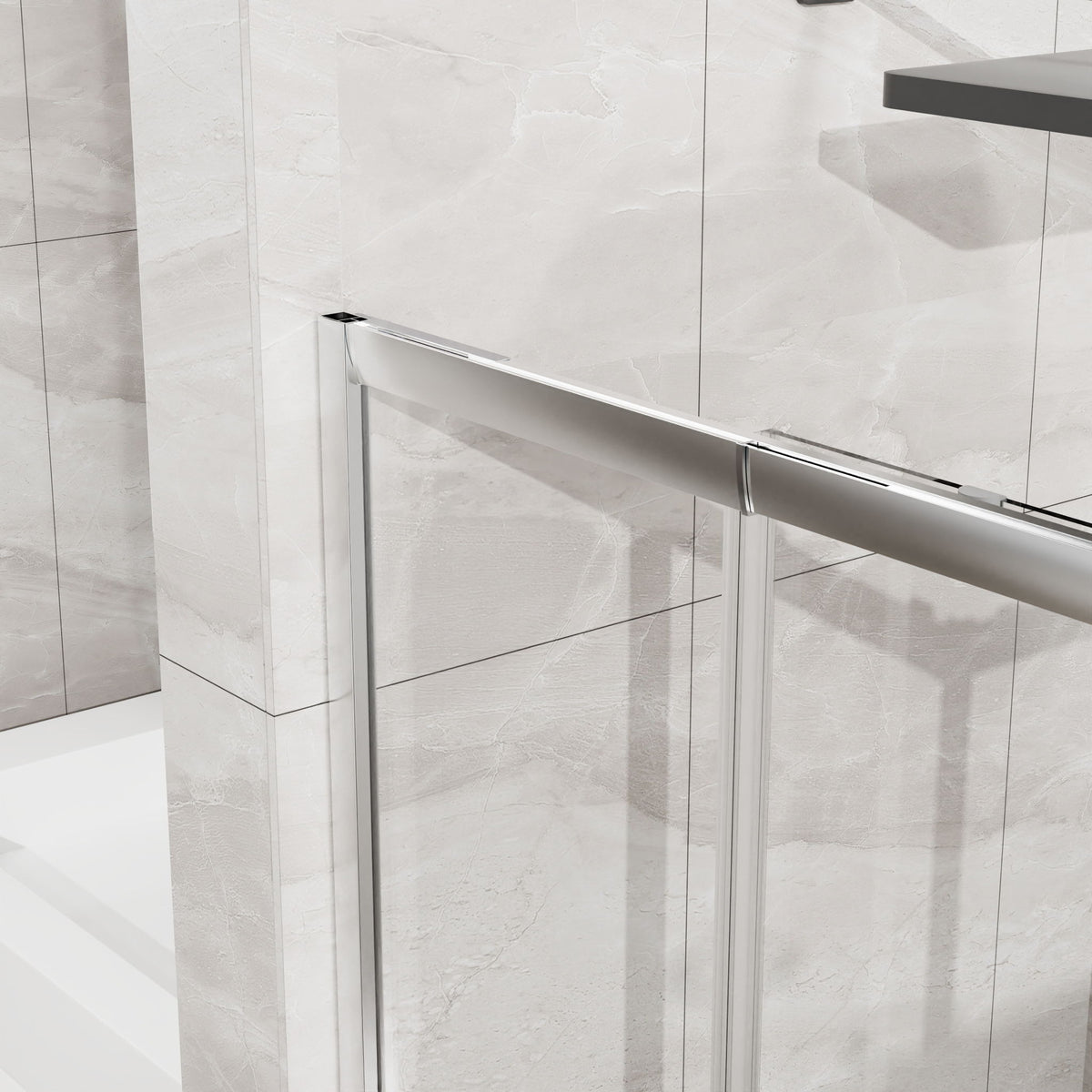 Square Corner Shower Enclosure, Adjustable Frame