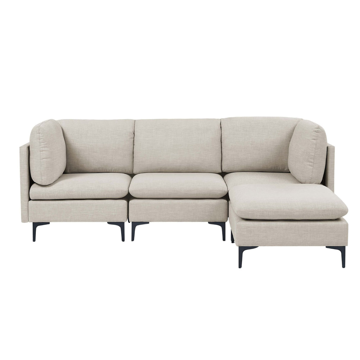 Upholstered Modular Sectional & Tall Legs