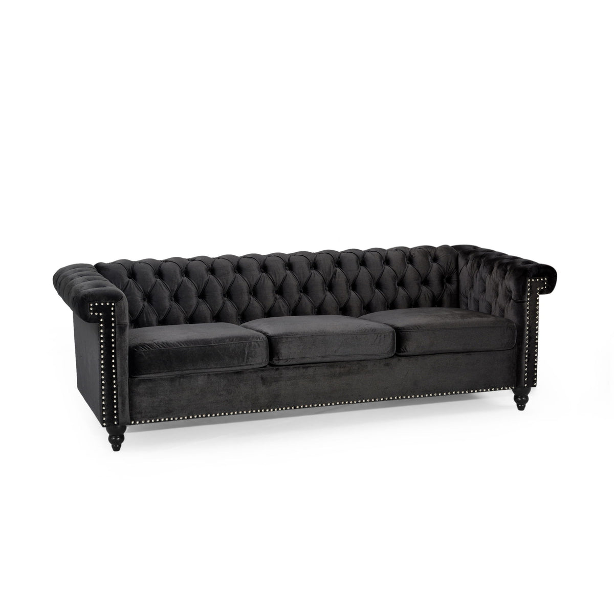 Chesterfield Style 3 Seater Sofa With Deep Button Tufting