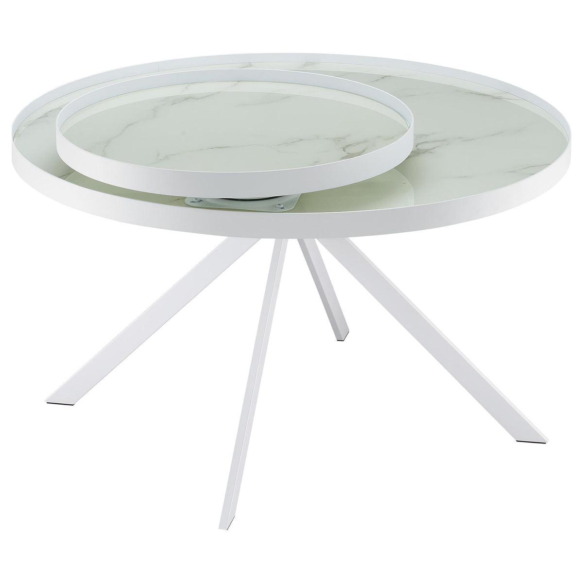 Shayne - Round Top Coffee Table With 2 Tier Design