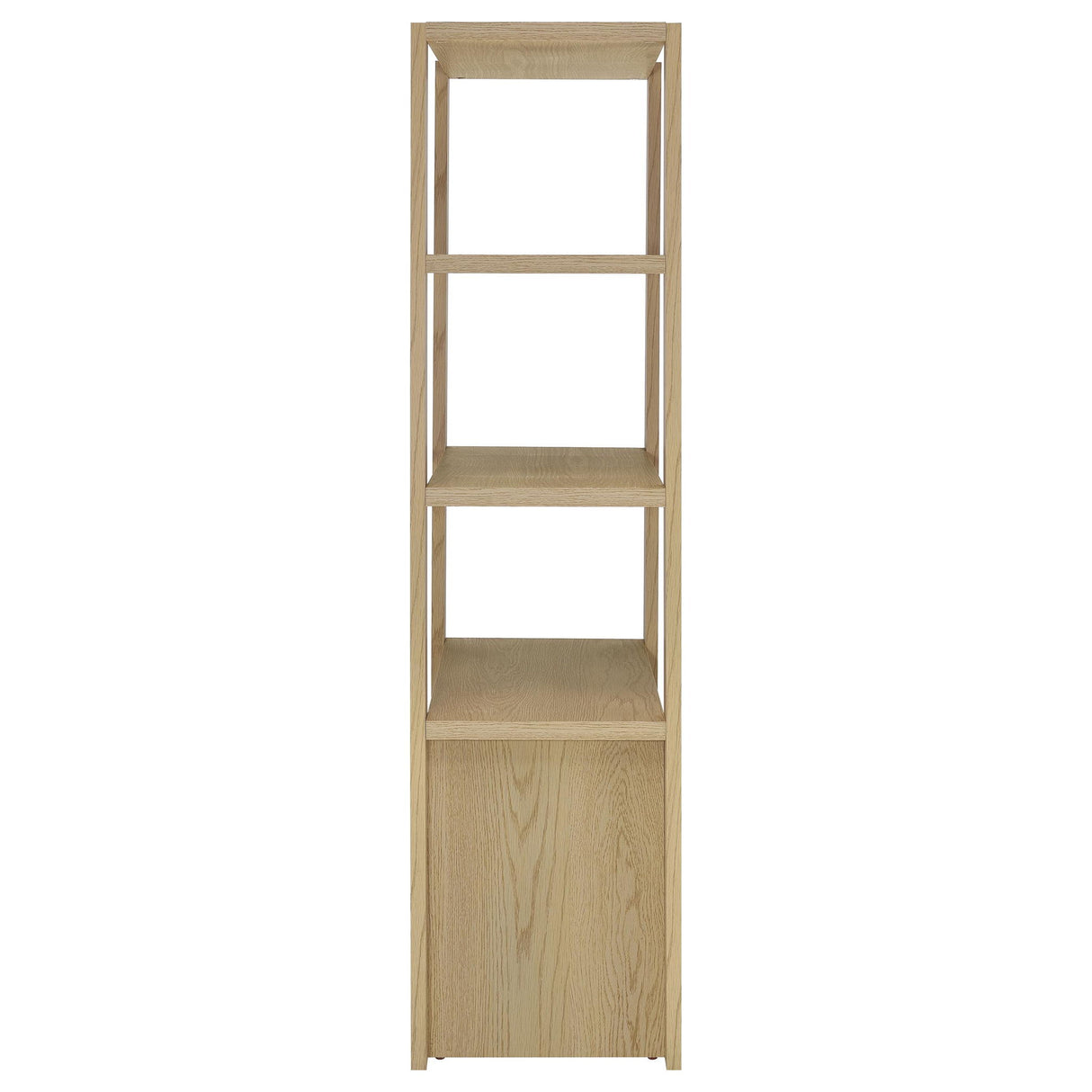 Susac - 3 Shelf Media Tower With Tall Pier Cabinet - Light Oak