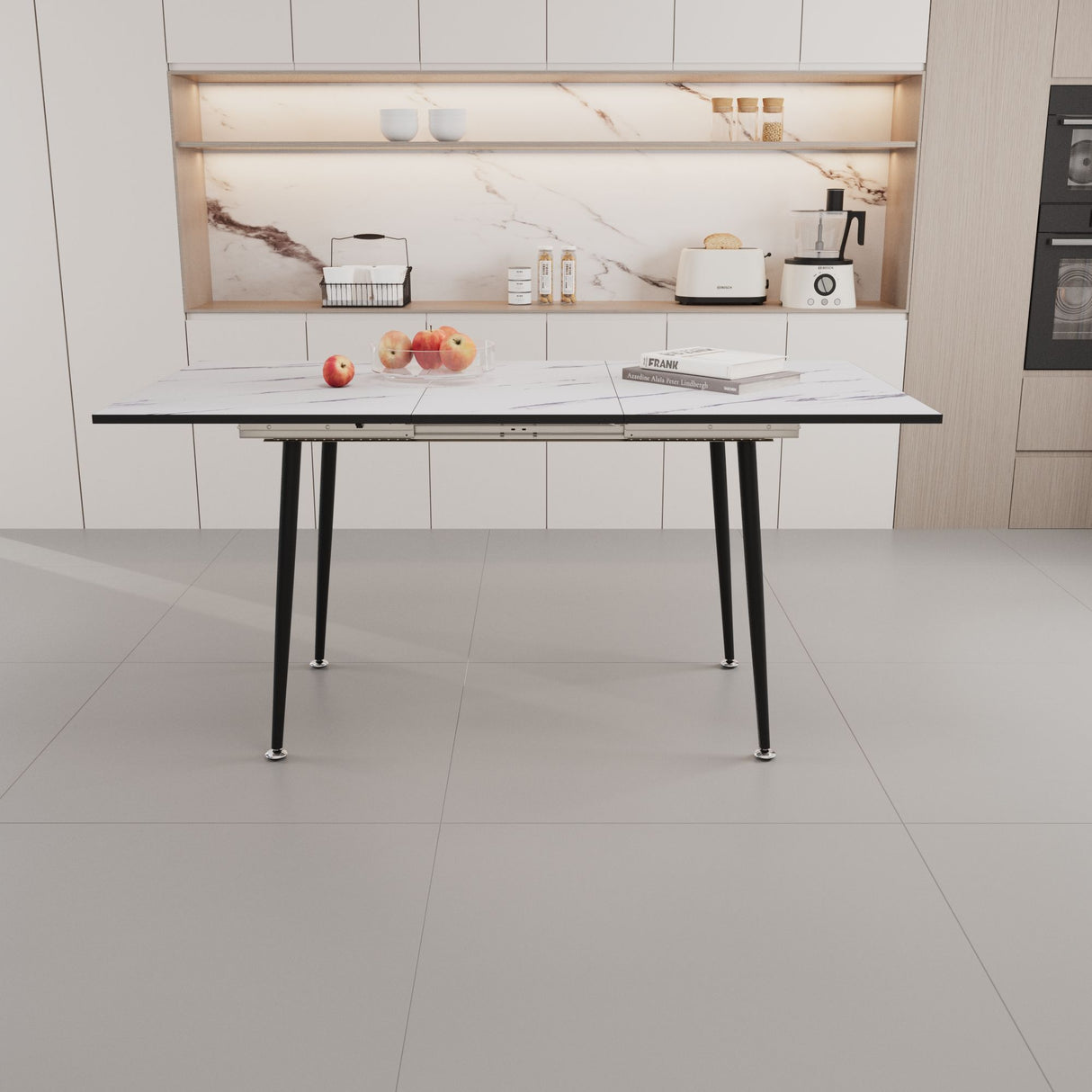 Modern Extendable Dining Table And Chair Set