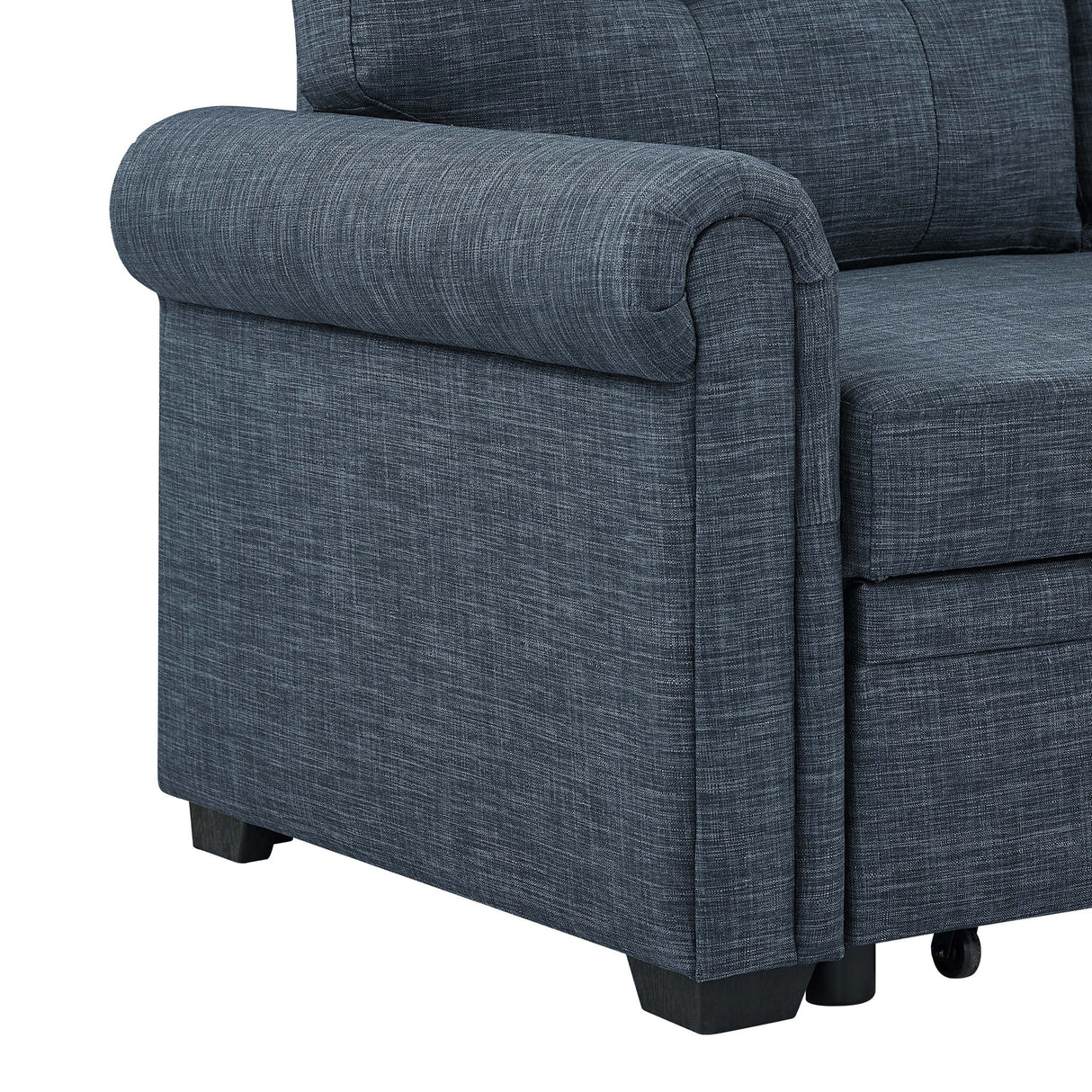 Upholstered Sleeper Sofa With Reversible Storage Chaise