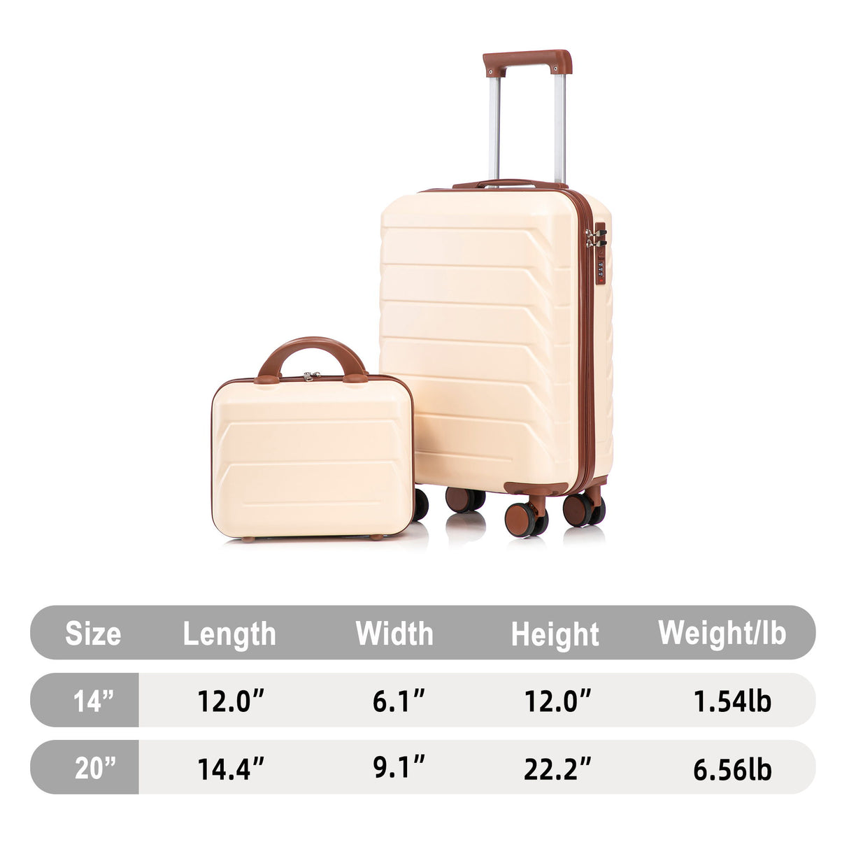 Spinner Luggage Set & Combination Lock
