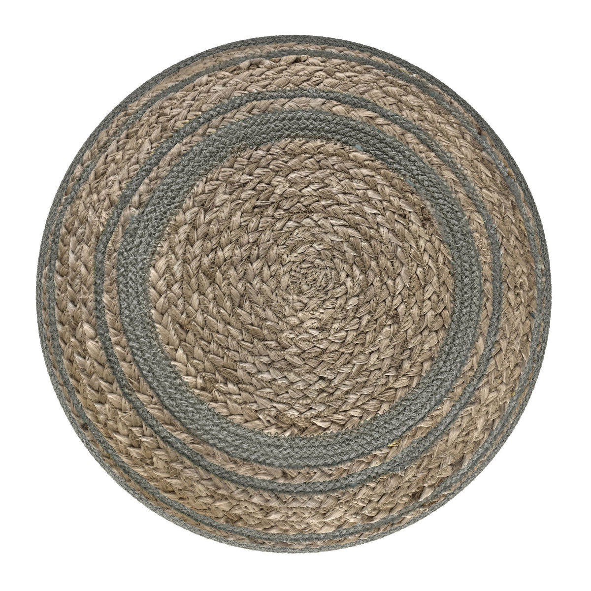 Serena - Handcrafted Round Braided Pouf