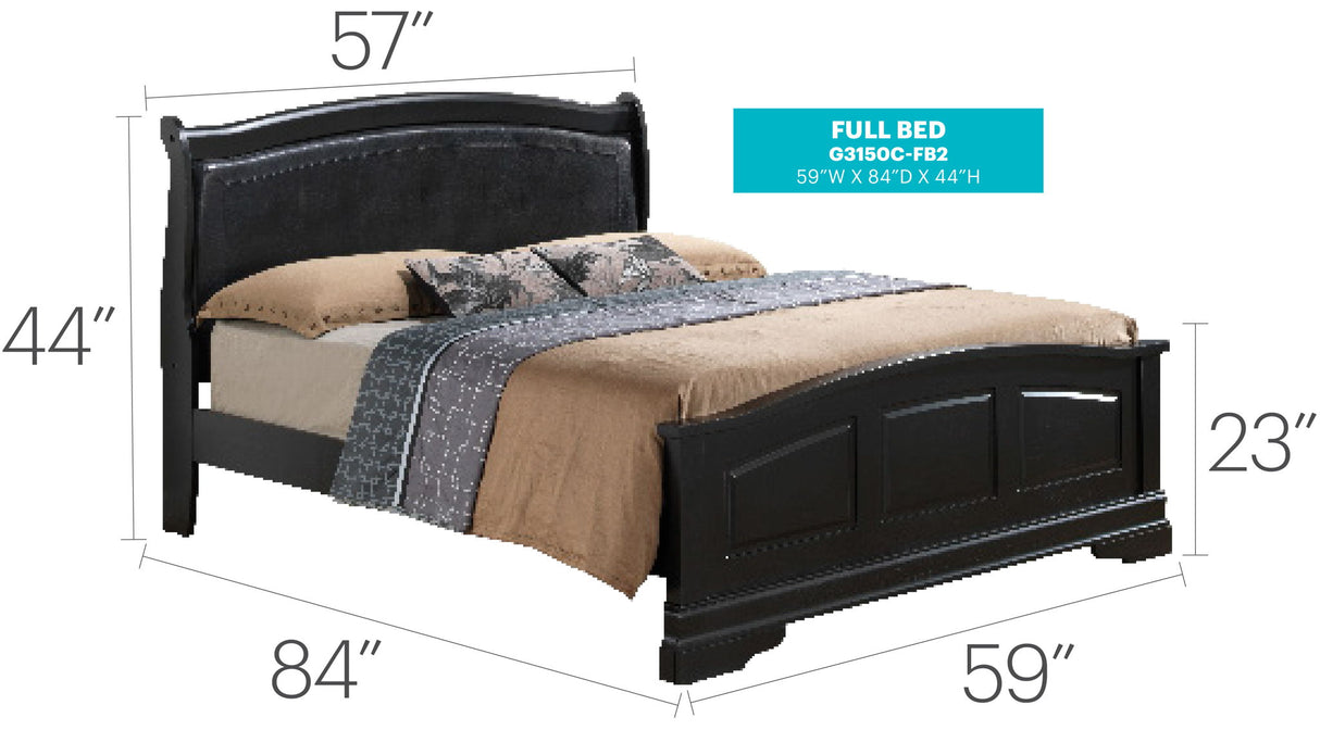 Panel Sleigh Bed Elegantly Crafted
