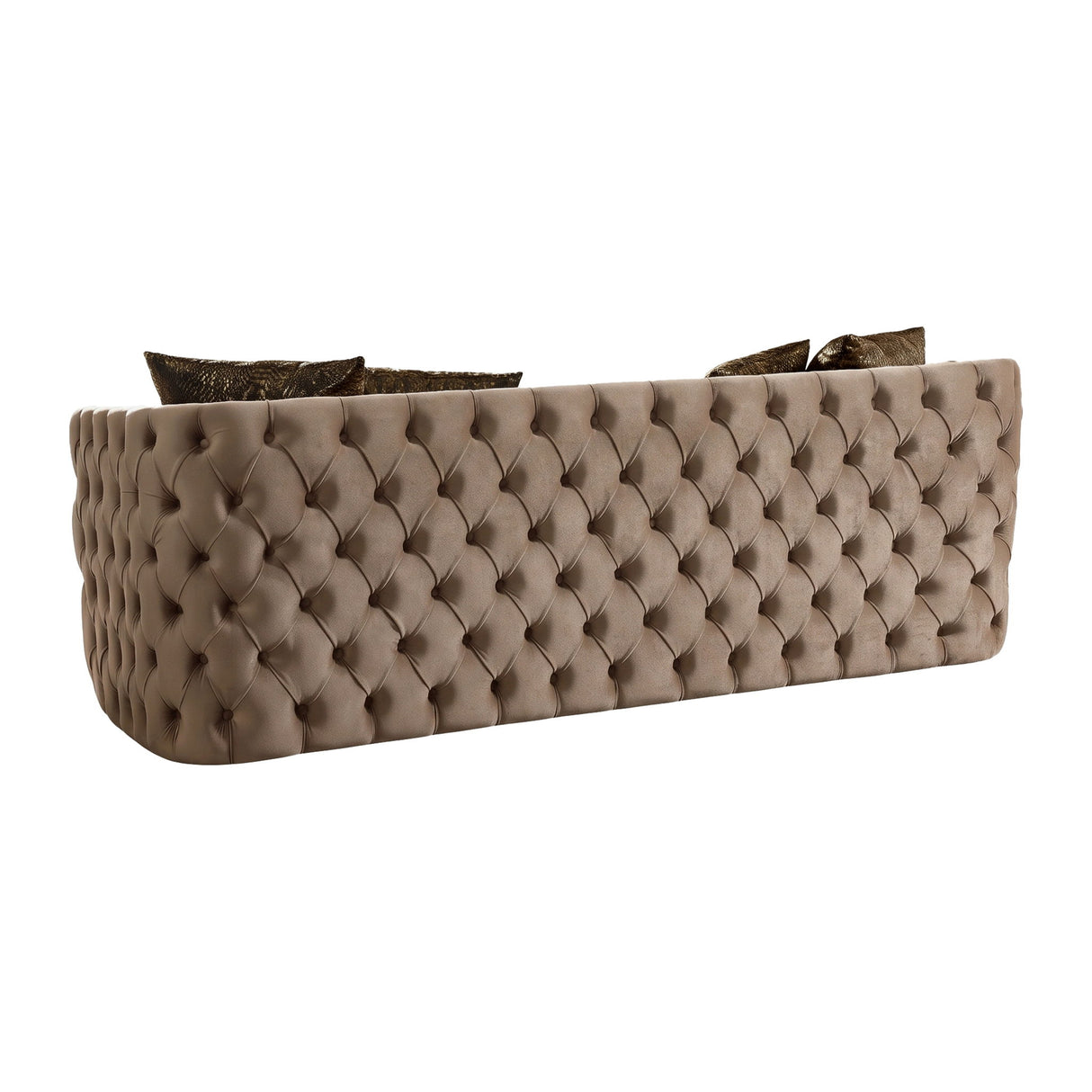 Naomi - Button Tufted Sofa - Taupe
