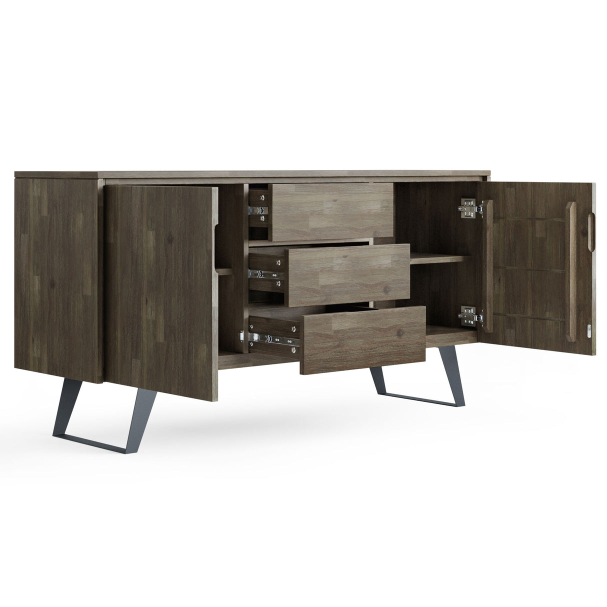 Sideboard Buffet Dining Cabinet Industrial Wood Storage 60x30in