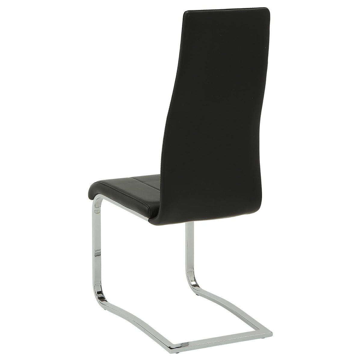 High Back Side Chairs Dining Chairs With Padded Upholstery (Set of 4) - Black
