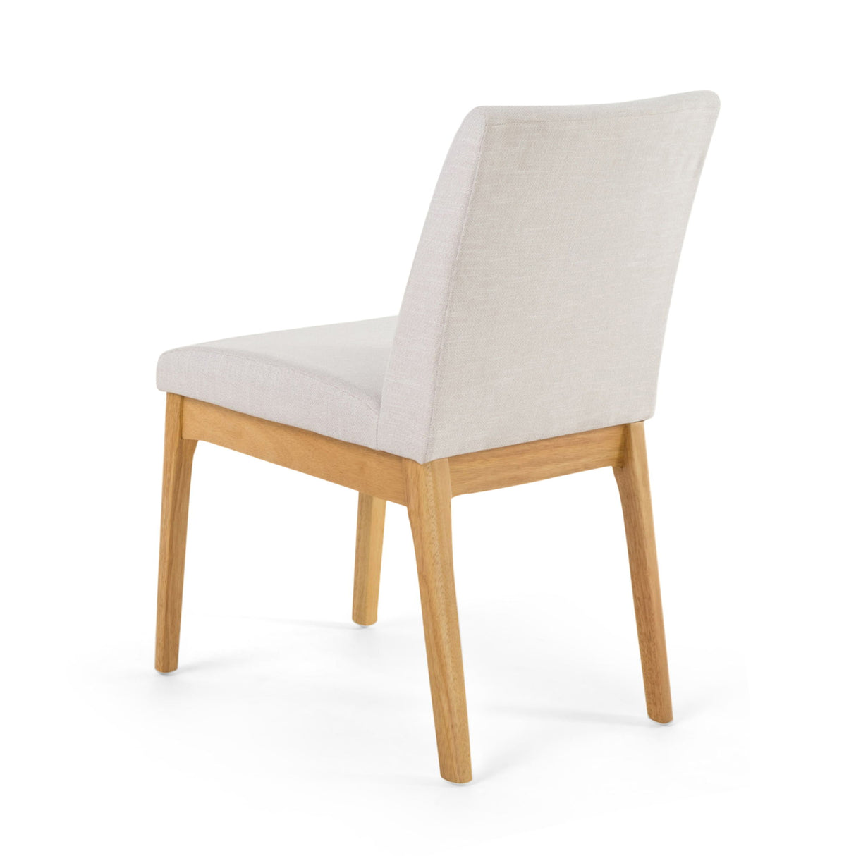 Contemporary Dining Chair (Set of 2) With Upholstered Legs - Light Beige