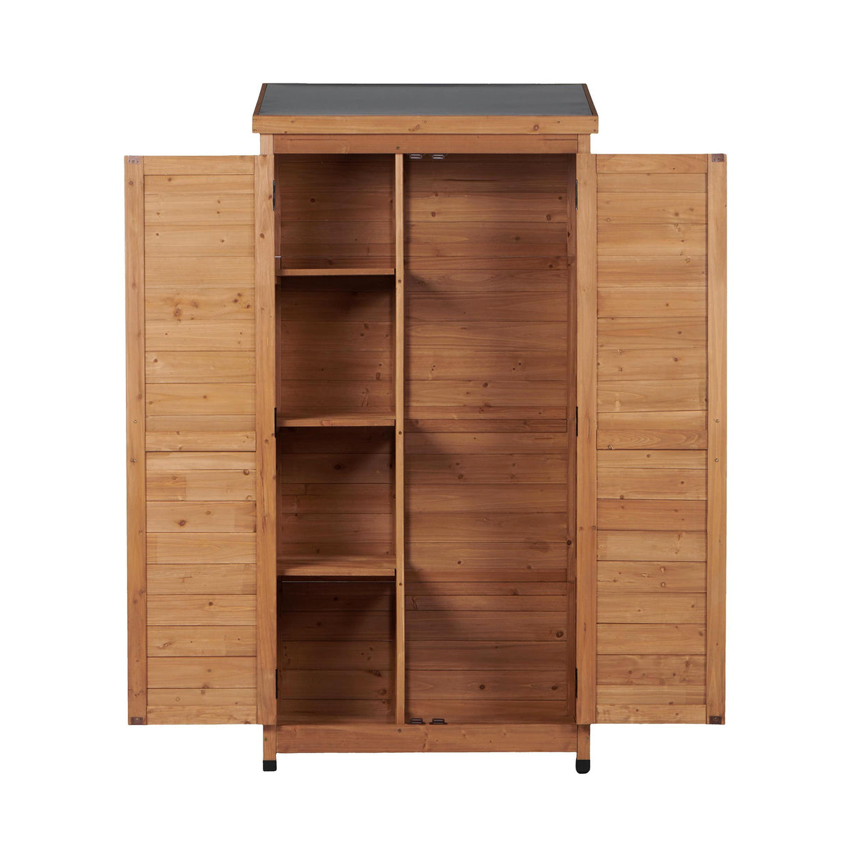 Outdoor Storage Shed With Top Tall Vertical Tool Cabinet - Gold