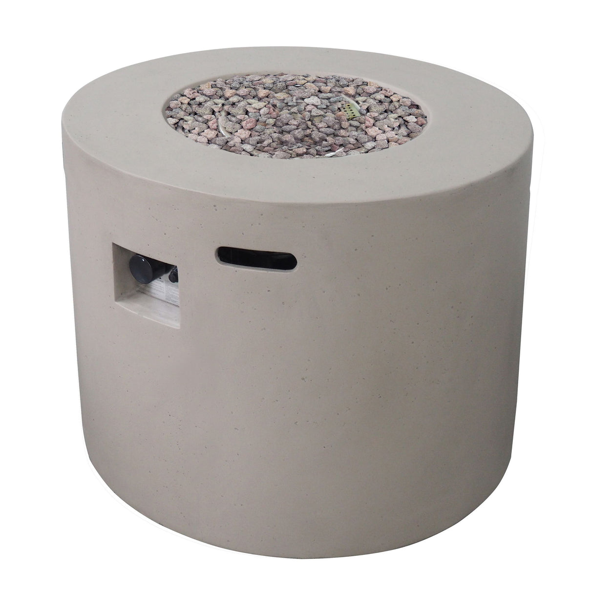 Round Propane Fire Pit Table Modern Outdoor Patio Heater 40000 BTU