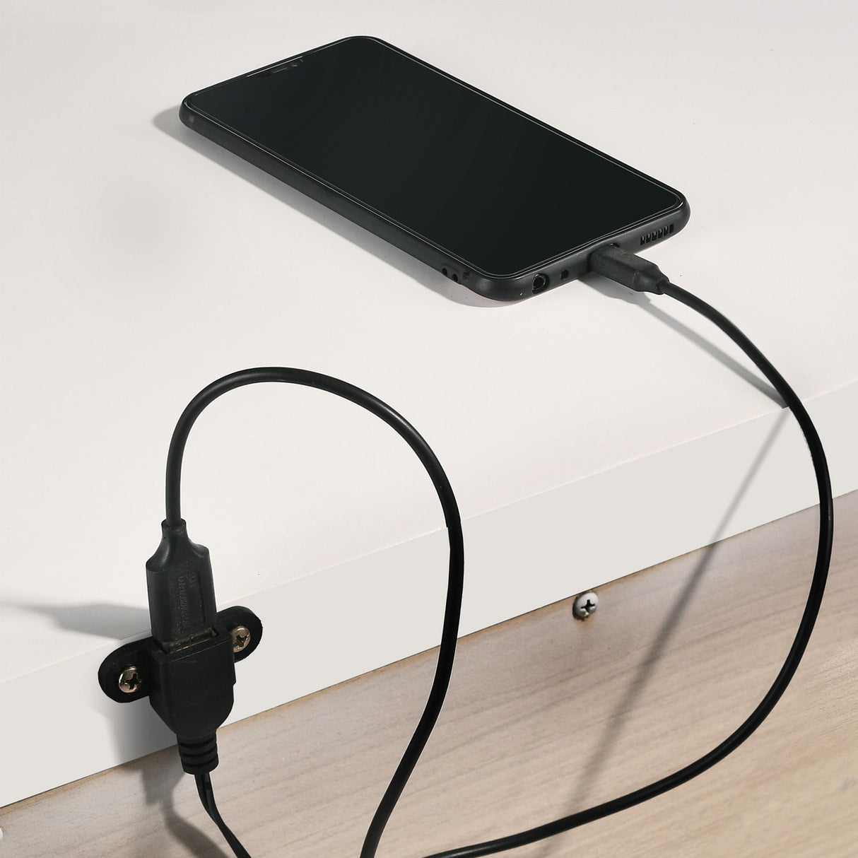 Twenty Nine - Nightstand With USB - White