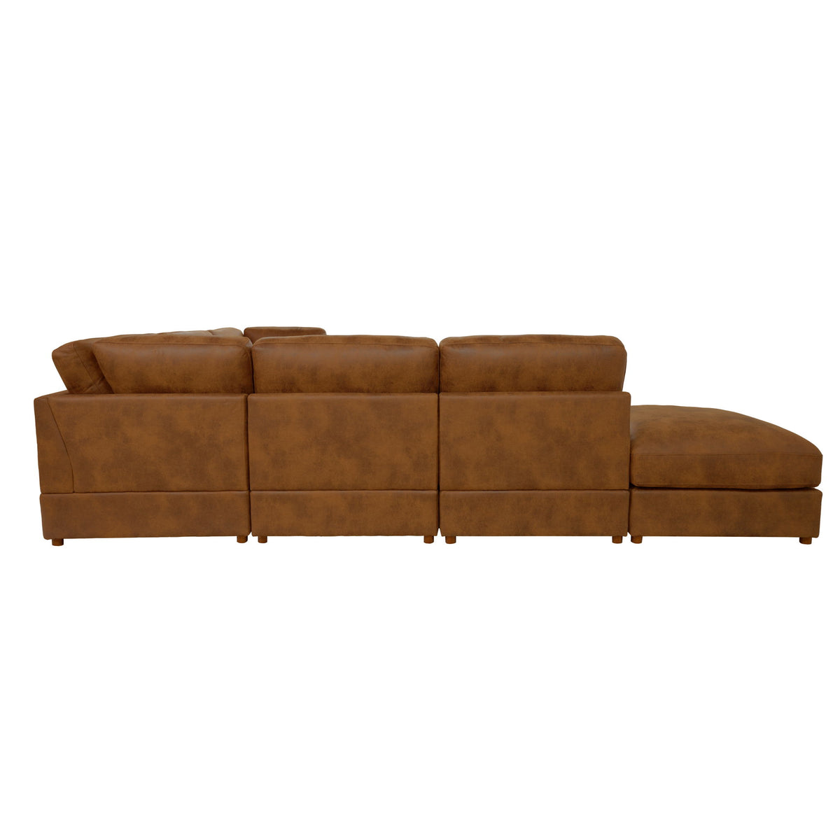 Modular Upholstered Sectional, Medium Firm Seat Cushion, Custom Configuration - Brown