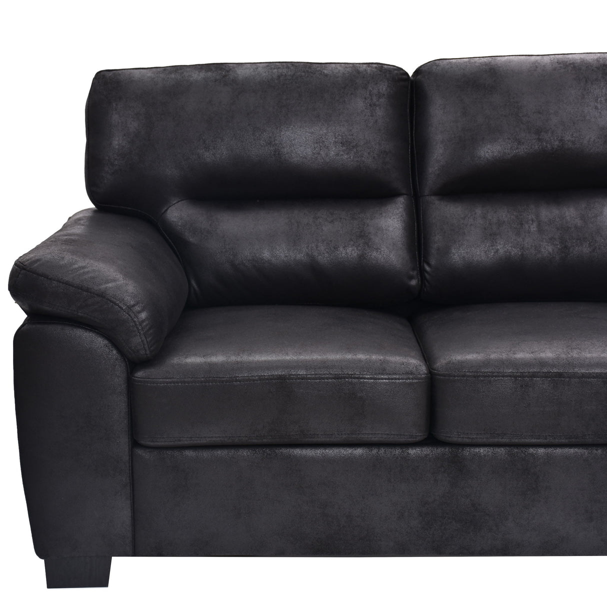 3 Seater Sofa With Padded Armrests And Triangular Leg