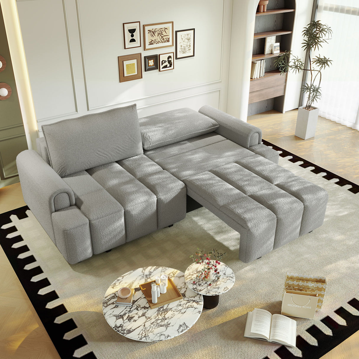 4 Seater Modern Couch With Seats Storage