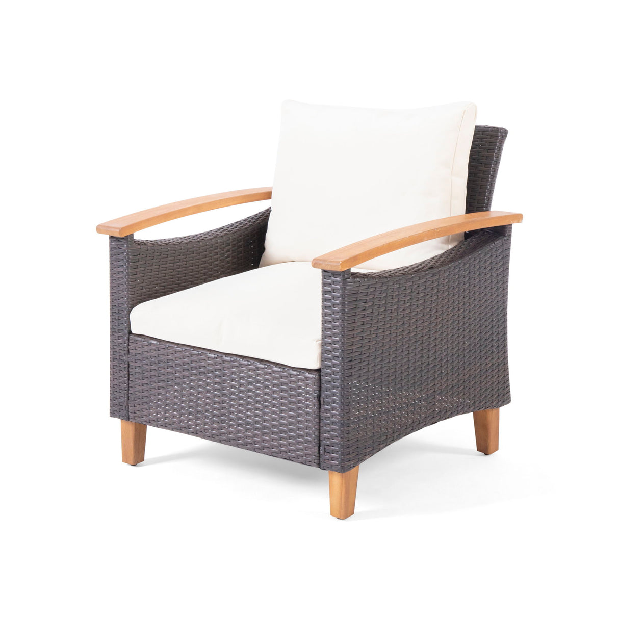 Isla - Transitional Chat Set With Water Resistant Cushions - Teak