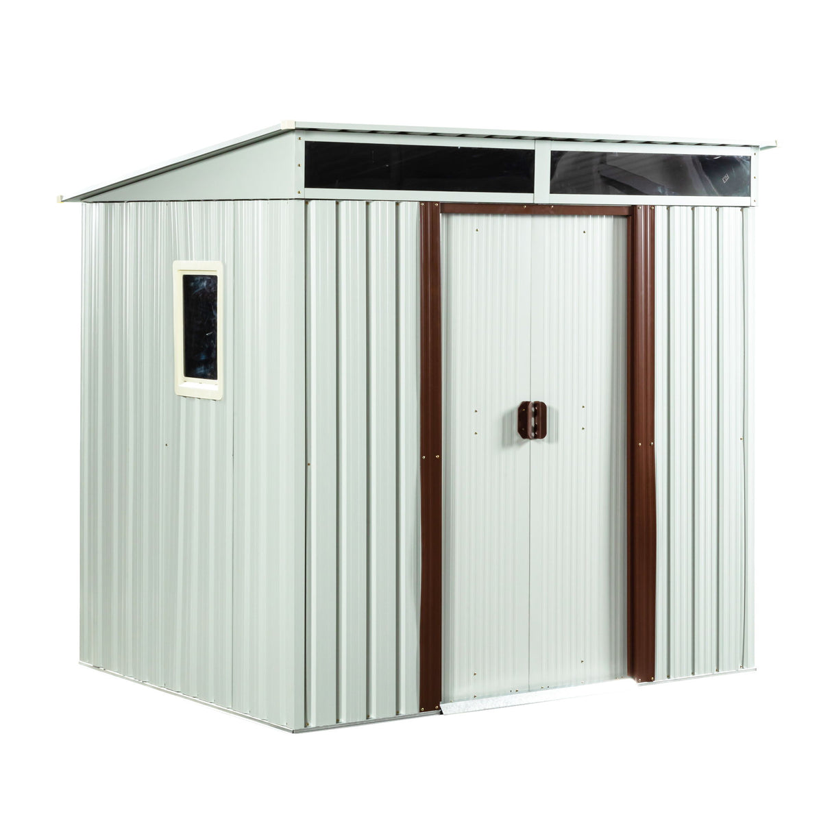 Outdoor Metal Storage Shed Garden Building Heavy Duty 6x4ft Steel