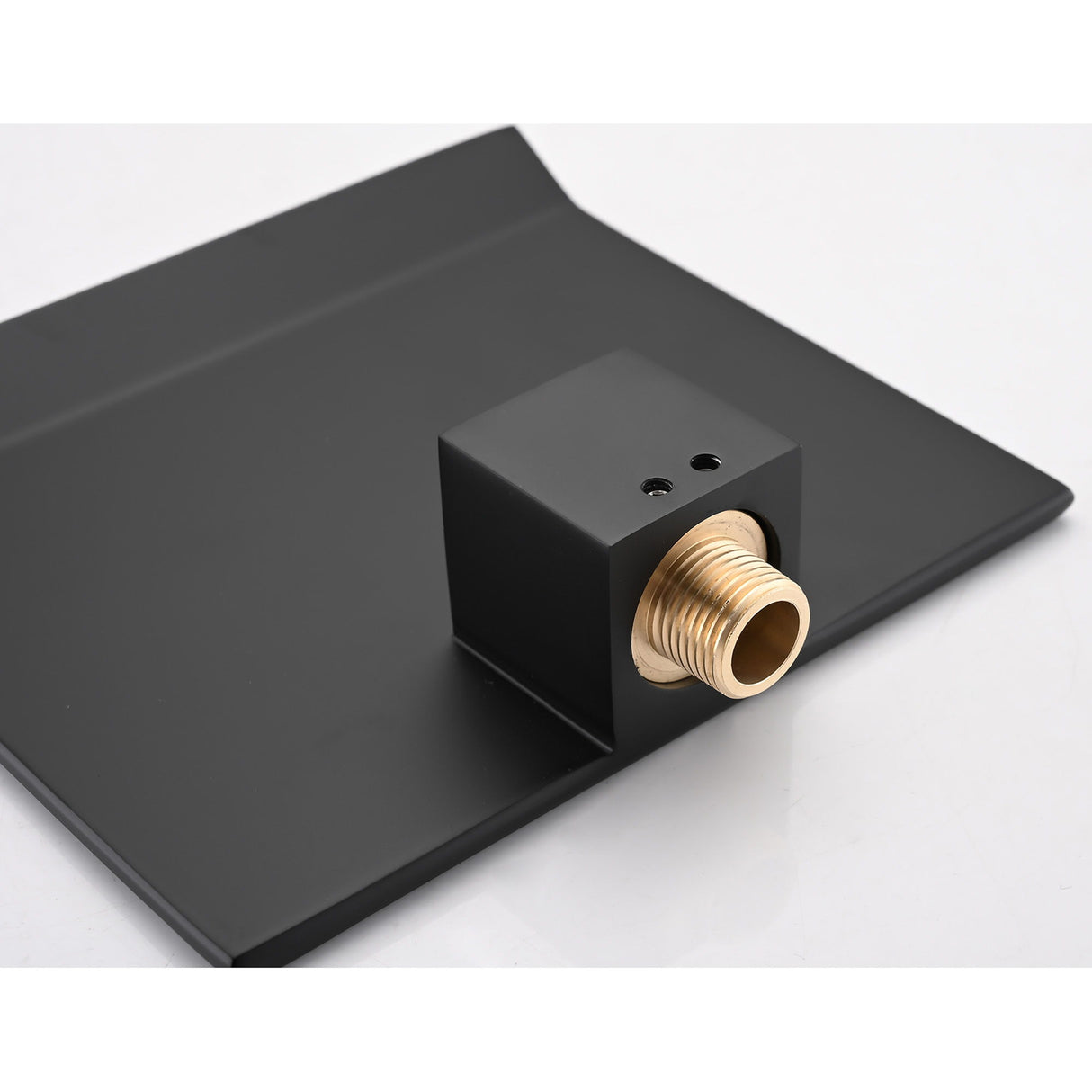 Wall Mount Bathtub Faucet With Waterfall Tub Spout And Single Handle Stainless Steel
