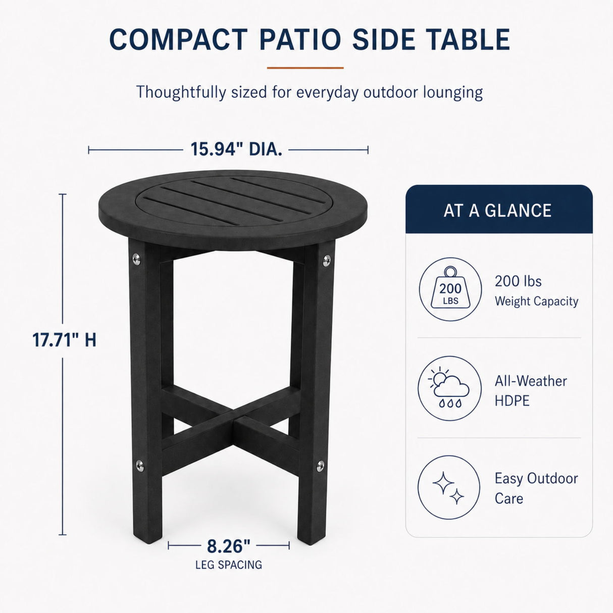Round Outdoor Side Table