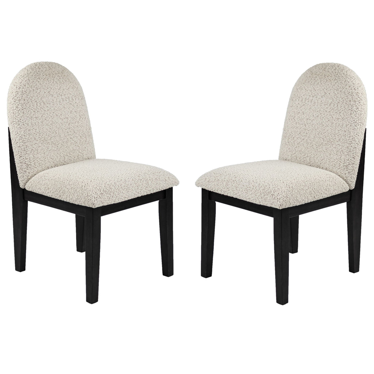 Dining Upholstered Side Chair (Set of 2) - Black / White