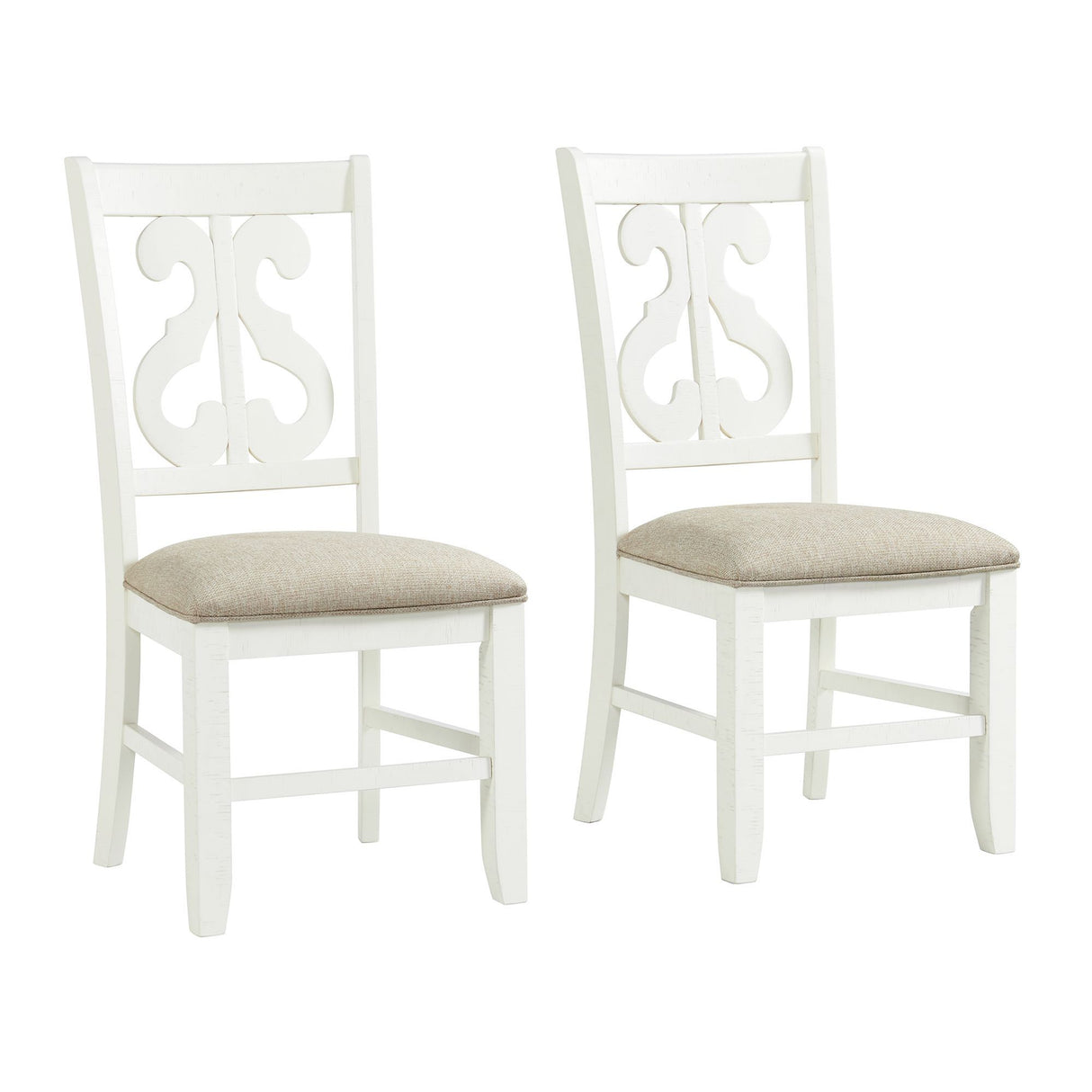 Stone - Wooden Swirl Back Side Chair (Set of 2)