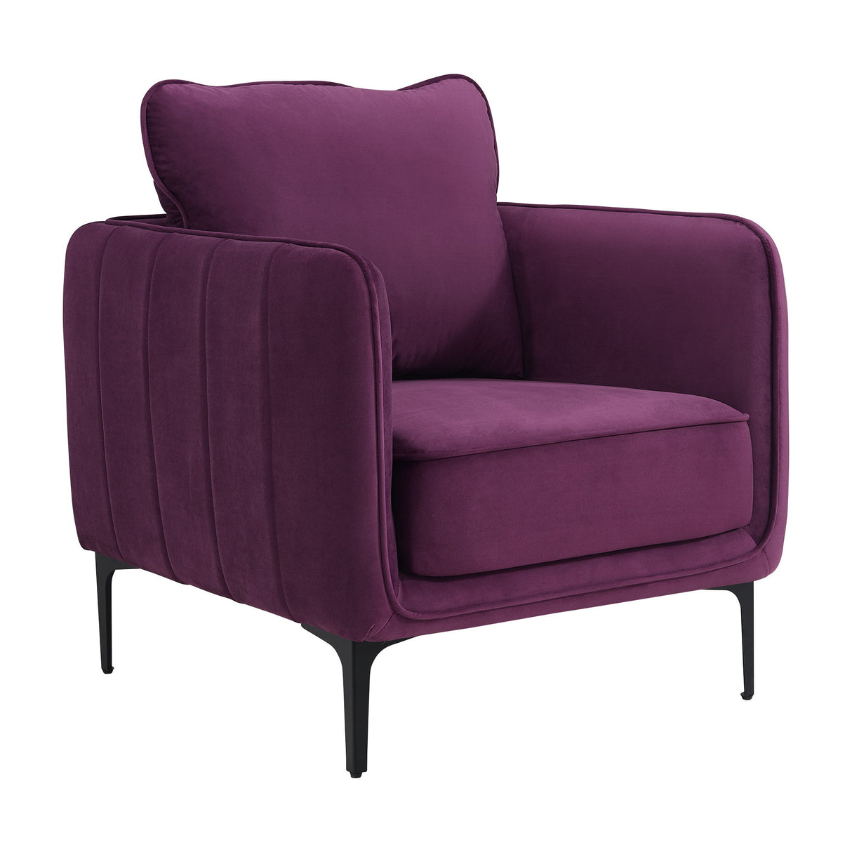 Rae Lavish Purple Velvet Accent Chair