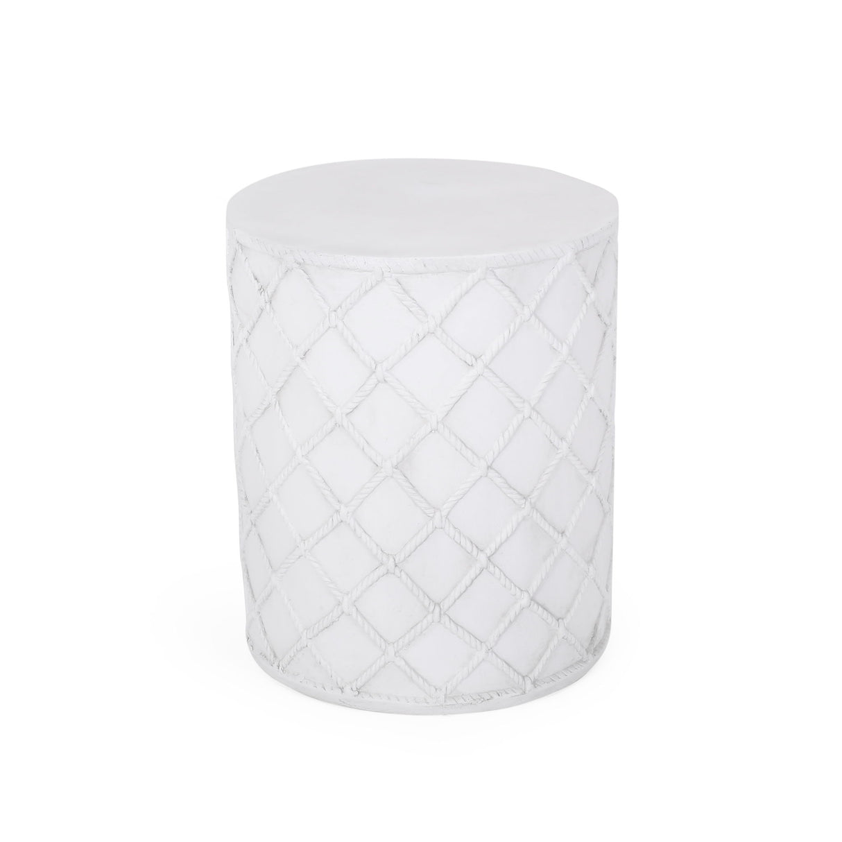 End Table, Outdoor - Antique White